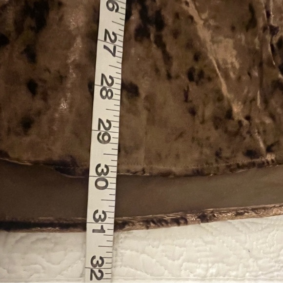 NWT Multiples Velvet Button-Up Shirt in Rich Brown, XL - Picture 7 of 7